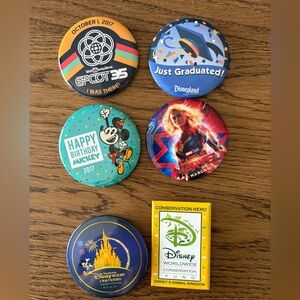 Disney Colorful Button Collection with Marvel and Mickey
